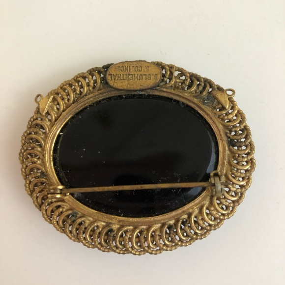 Antique Black Victorian Brooch - Picture 4 of 5